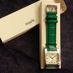 Brand new green band woman's watch